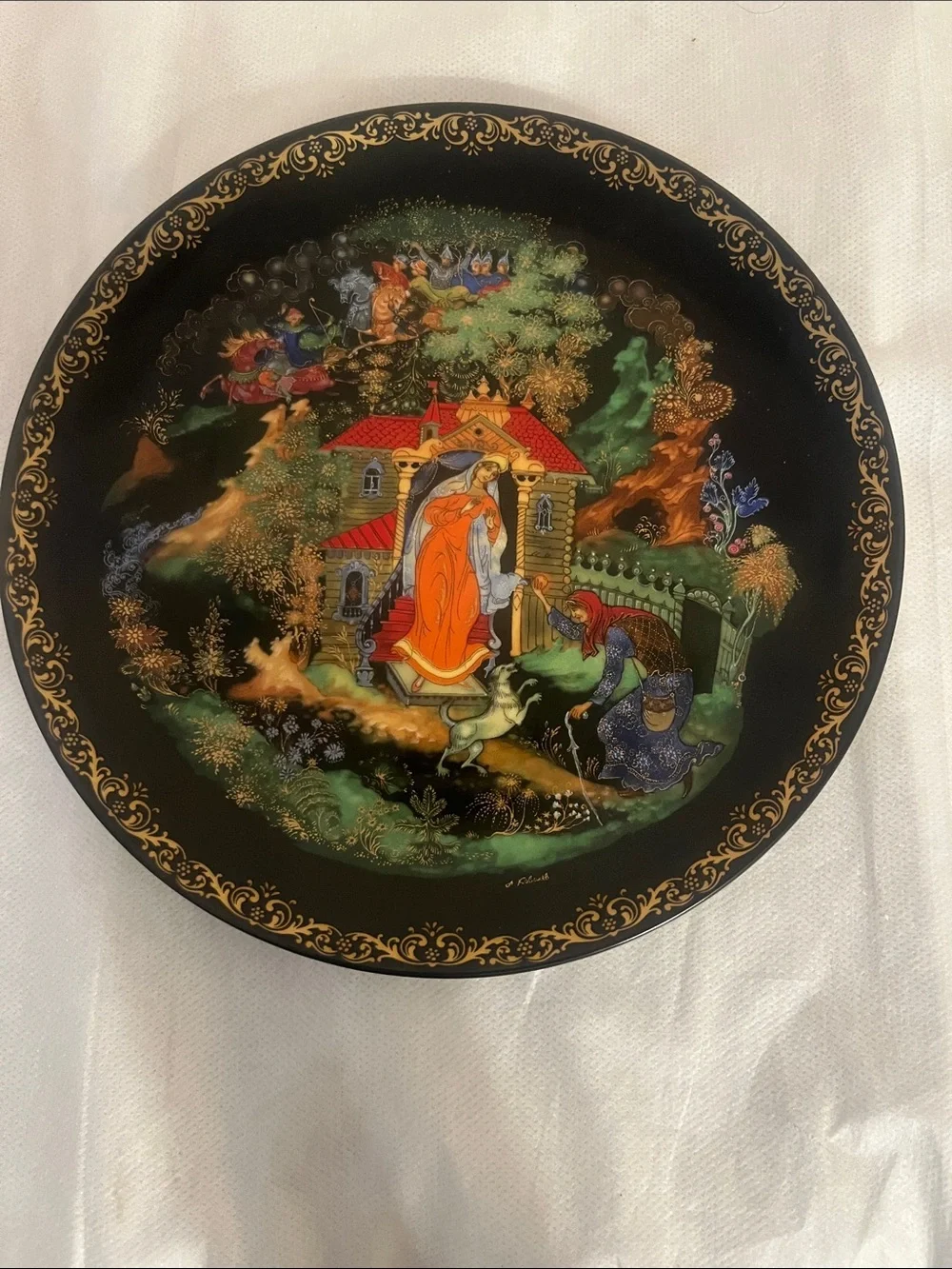 1988 Bradford Exchange Russian Art Plate Tianex Fairy-tale Princess Virgin